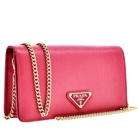 Prada Miniborse Peonia Pink Vitello Move Leather Crossbody 